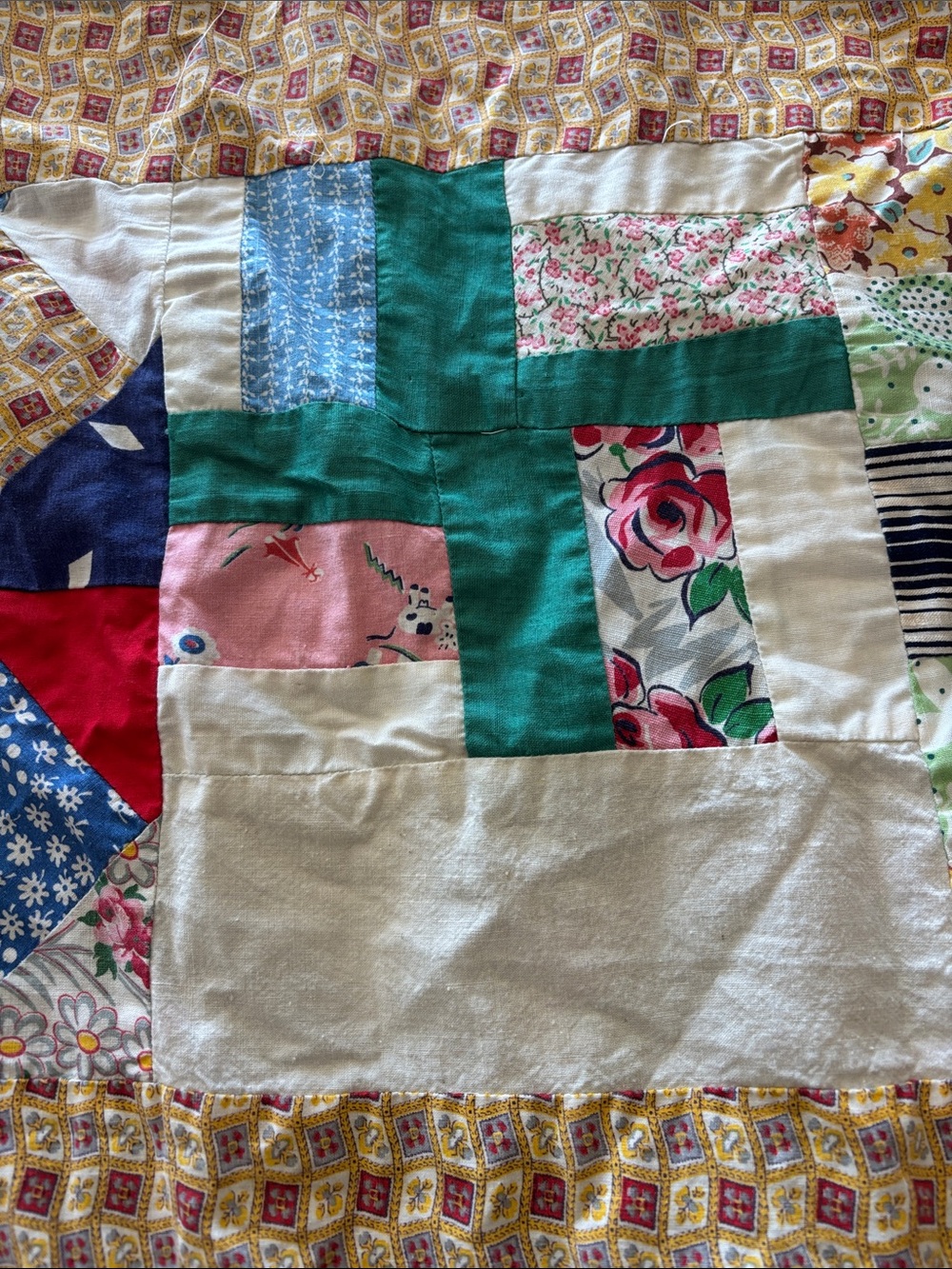 Patchwork quilt top - Picture 9 of 14
